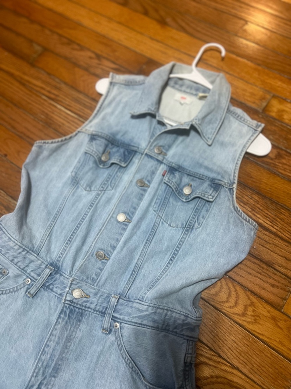 Levi's Light Blue Denim Romper - Picture 5 of 11